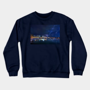 Storm at the old port of Heraklion Crewneck Sweatshirt